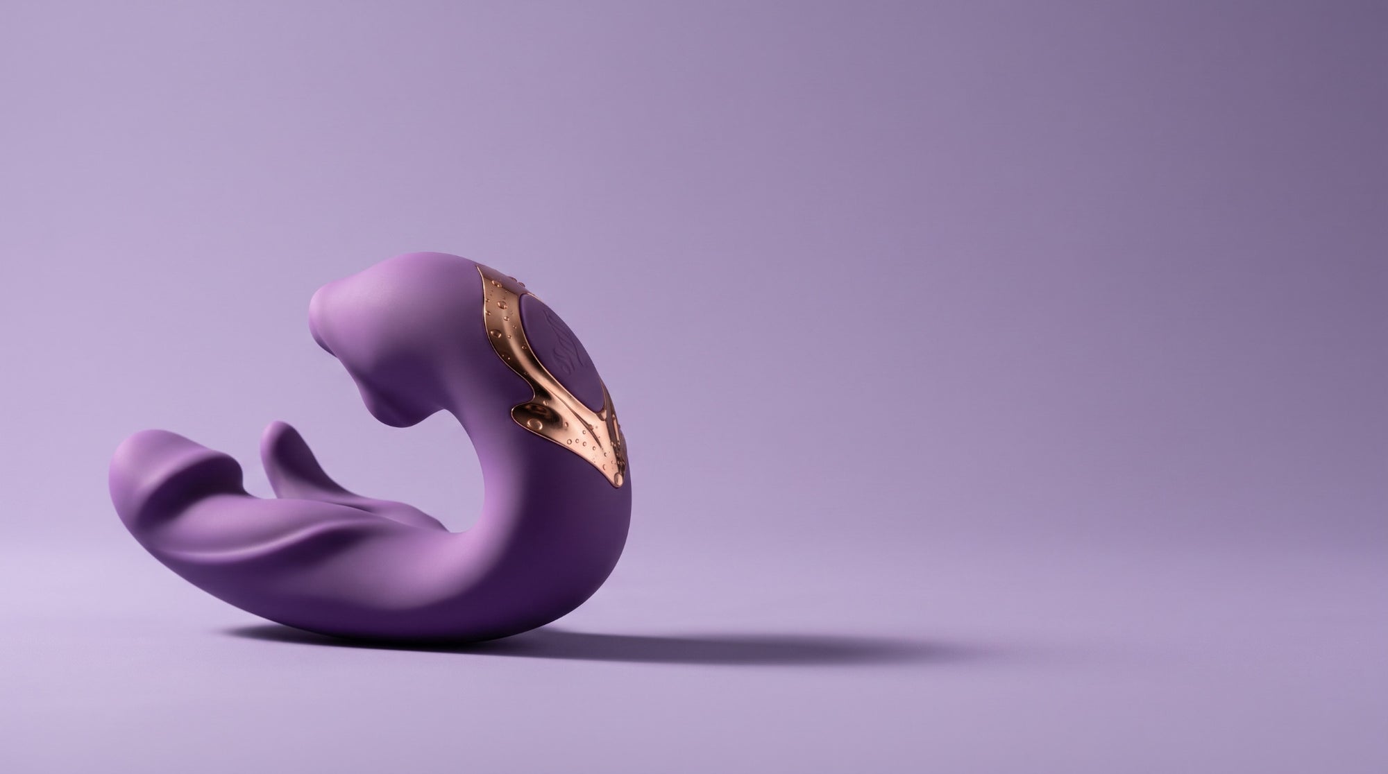 Purple ÉLAN on a lilac background
